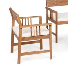 Lounge 4 designer garden accessories in acacia wood - Roxen Viadurini