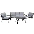 Lounge Consisting of 1 Sofa, 2 Armchairs, and 1 Coffee Table - Ticket Viadurini