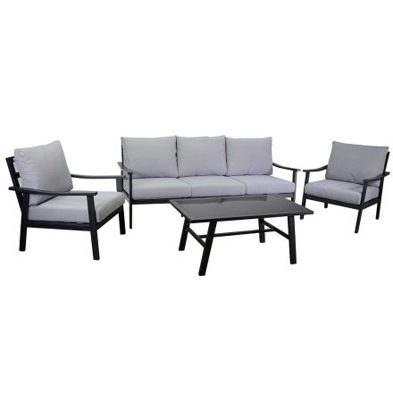 Lounge Consisting of 1 Sofa, 2 Armchairs, and 1 Coffee Table - Ticket Viadurini