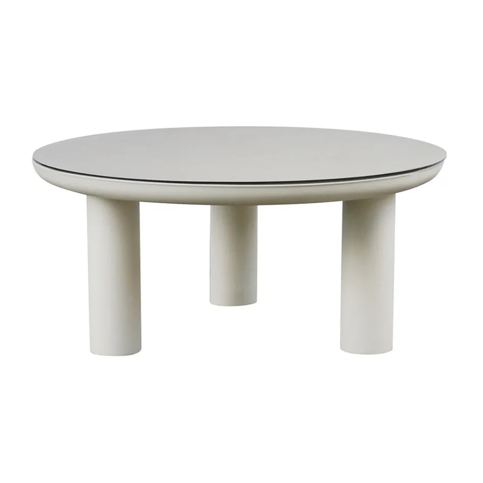 Lounge Consisting of 2 Armchairs, 1 Sofa and 2 Coffee Tables in Aluminium - Fusion Viadurini