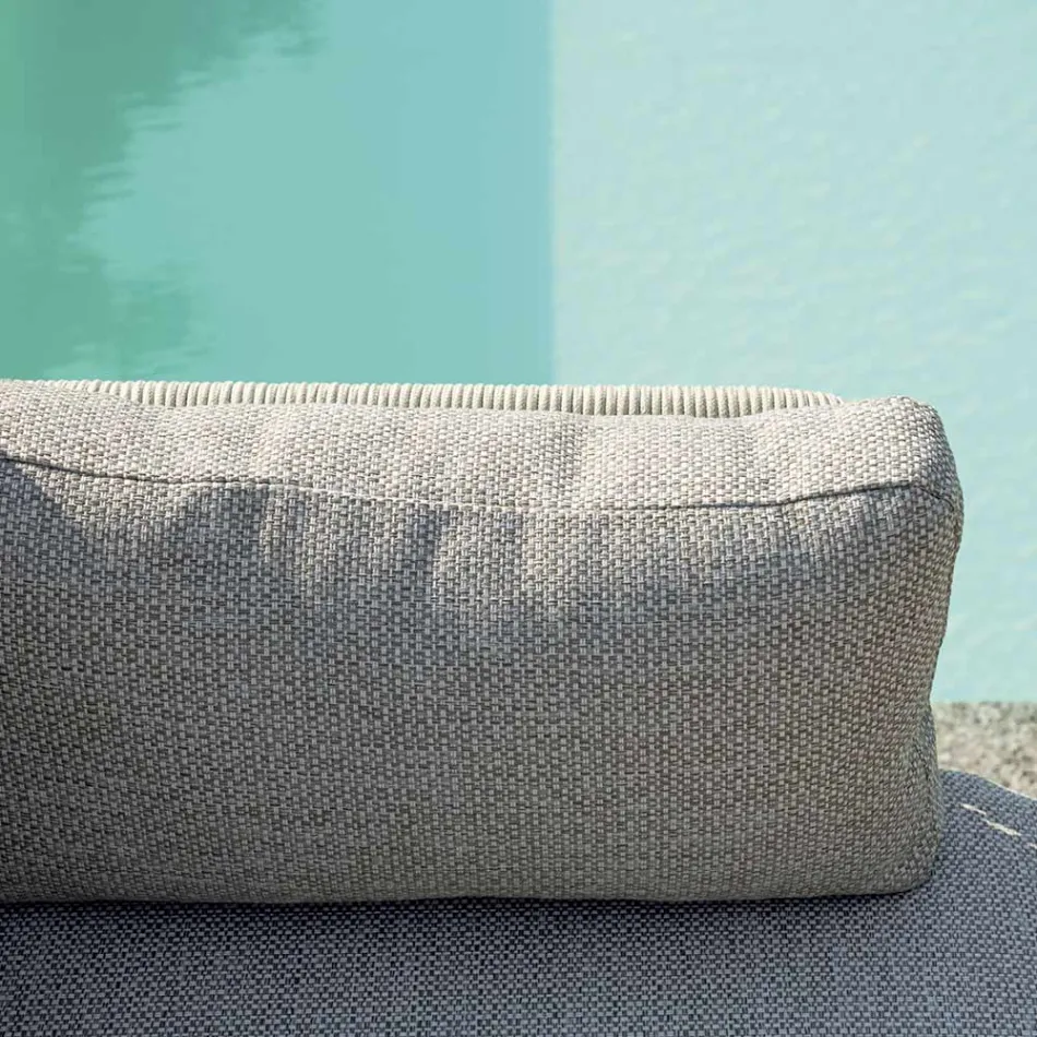 Lounge Consisting of 2 Armchairs, 1 Sofa and Coffee Table in Aluminium - Symphony Viadurini