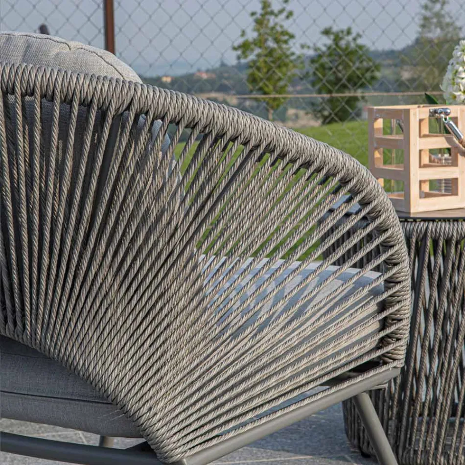 Lounge Consisting of 2 Armchairs with Coffee Table - Suitcase Viadurini