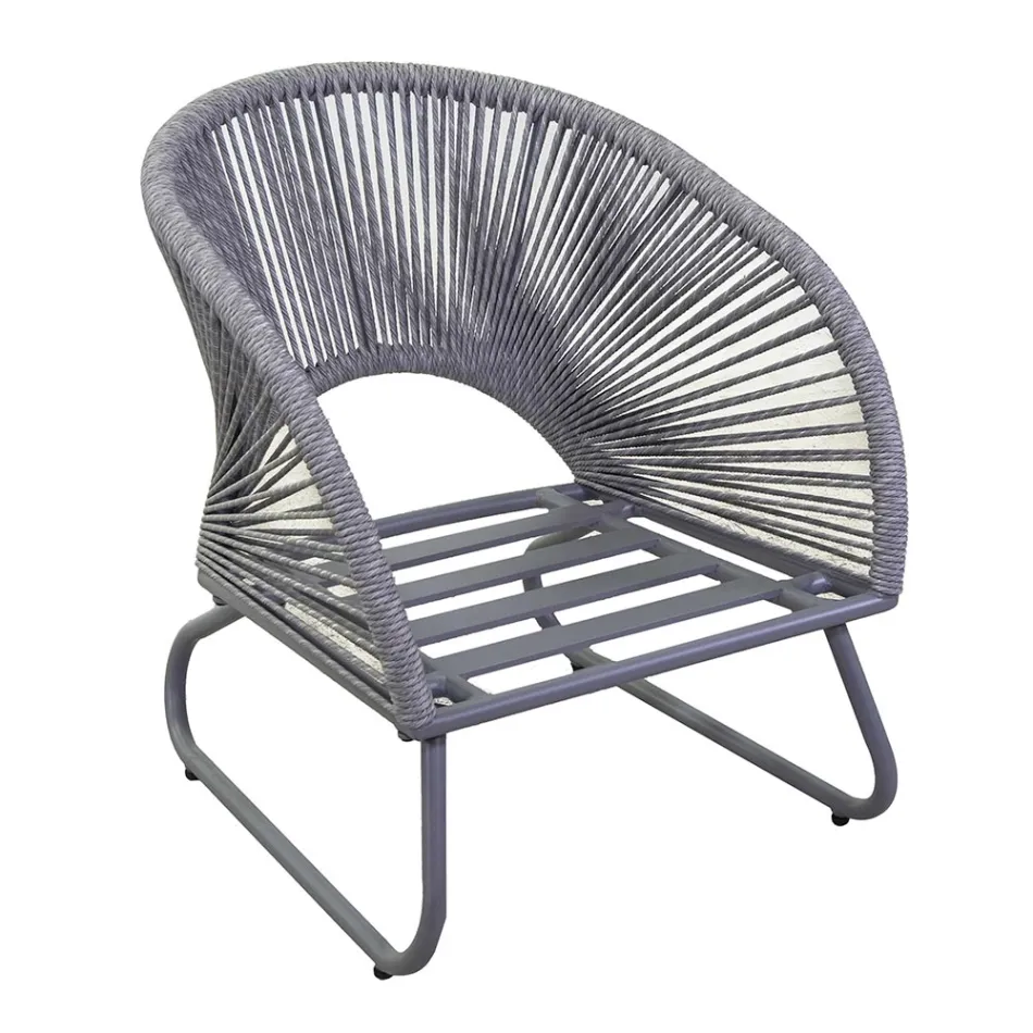 Lounge Consisting of 2 Armchairs with Coffee Table - Suitcase Viadurini