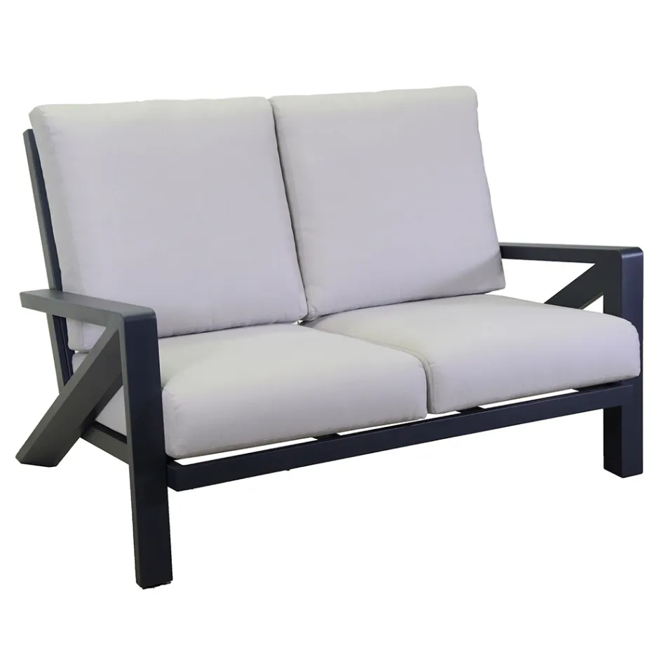 Lounge Consisting of Sofa, Coffee Table and Armchairs with Footrest - Noticeboard Viadurini