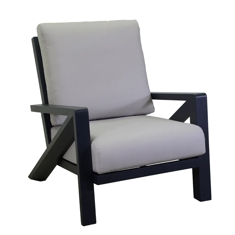 Lounge Consisting of Sofa, Coffee Table and Armchairs with Footrest - Noticeboard Viadurini