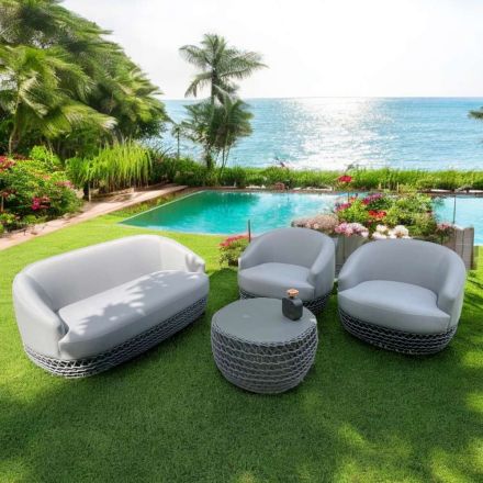 Outdoor Woven Fabric Base Lounge Set - Pixie Viadurini