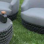Outdoor Woven Fabric Base Lounge Set - Pixie Viadurini