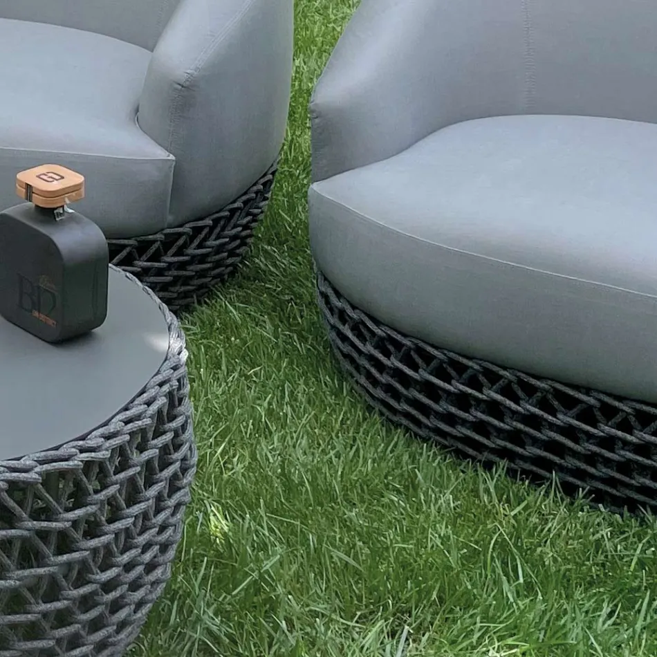 Outdoor Woven Fabric Base Lounge Set - Pixie Viadurini