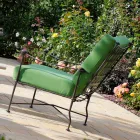 Artisan Outdoor Lounge in Iron Graphite Finish Made in Italy - Lietta Viadurini