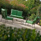 Artisan Outdoor Lounge in Iron Graphite Finish Made in Italy - Lietta Viadurini