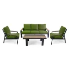 Outdoor Lounge Consisting of 1 Sofa, 2 Armchairs and 1 Coffee Table - Righello Viadurini
