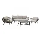 Outdoor Lounge Consisting of 1 3-Seater Sofa, 2 Armchairs and 1 Coffee Table - Righello Viadurini