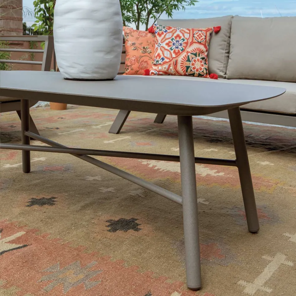 Outdoor Lounge Consisting of 1 3-Seater Sofa, 2 Armchairs and 1 Coffee Table - Righello Viadurini