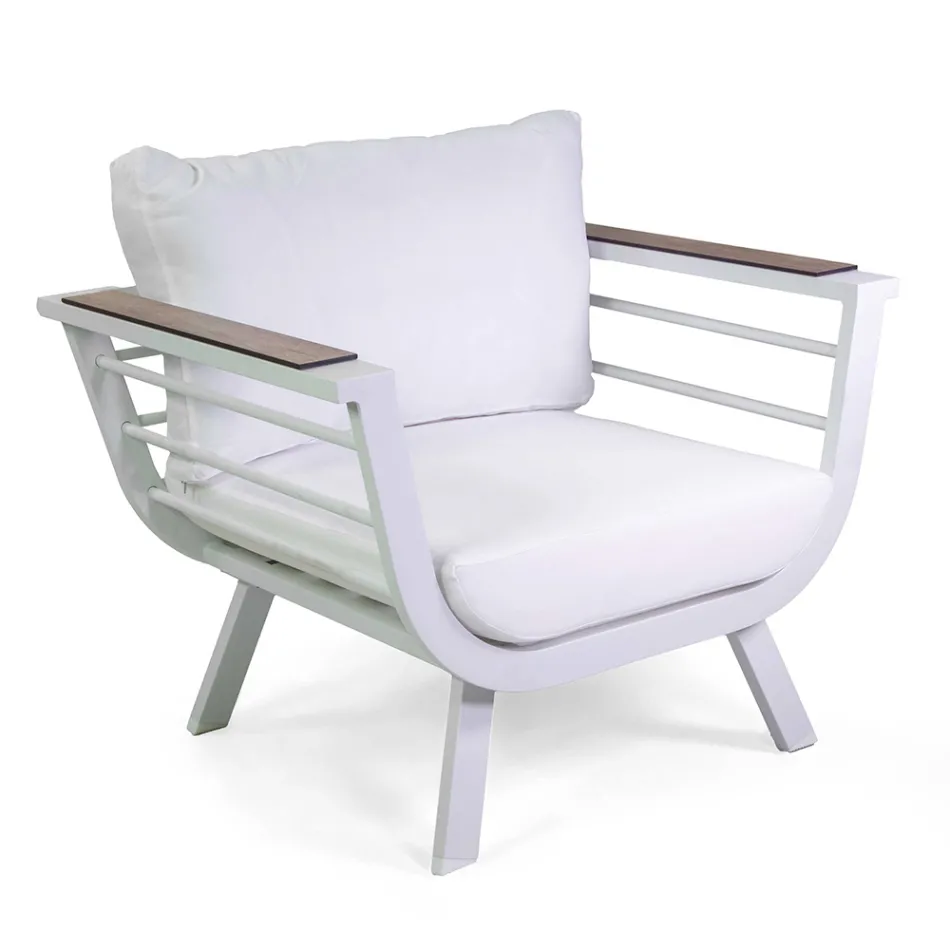 Outdoor Lounge Consisting of 2 Armchairs and 1 Aluminium Table - Righello Viadurini