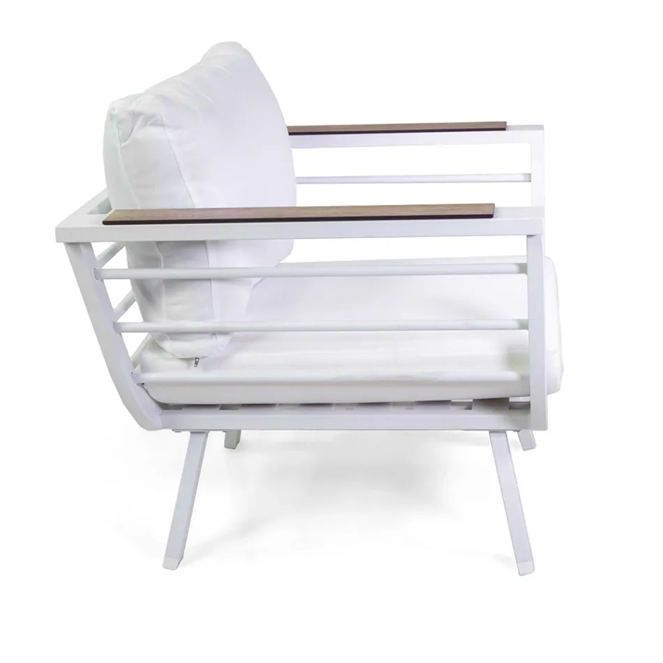 Outdoor Lounge Consisting of 2 Armchairs and 1 Aluminium Table - Righello Viadurini