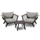 Outdoor Lounge Consisting of 2 Armchairs and 1 Coffee Table - Righello Viadurini