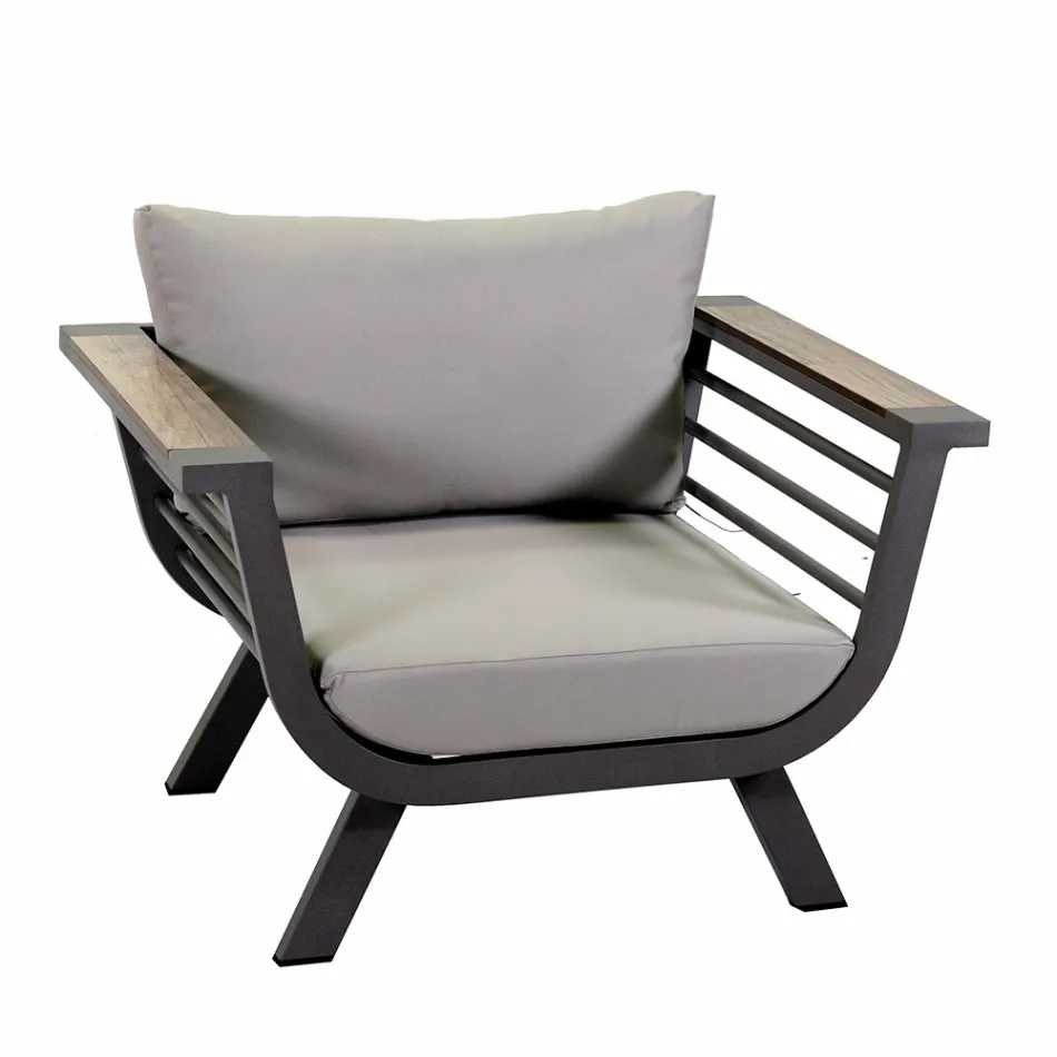 Outdoor Lounge Consisting of 2 Armchairs and 1 Coffee Table - Righello Viadurini