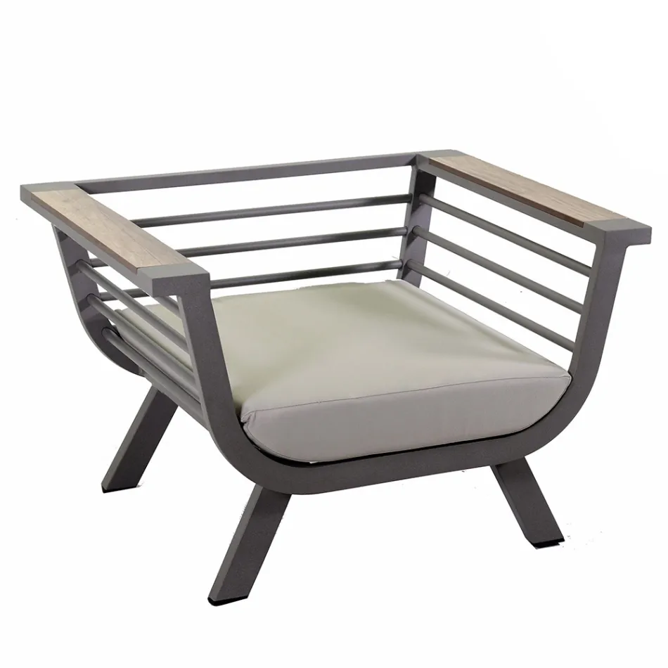 Outdoor Lounge Consisting of 2 Armchairs and 1 Coffee Table - Righello Viadurini