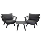 Outdoor Lounge Consisting of 2 Armchairs and 1 Coffee Table - Righello Viadurini