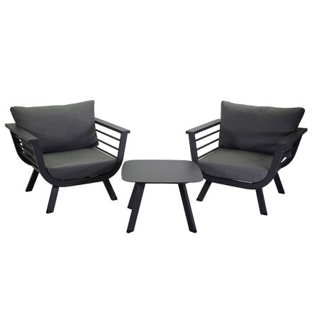 Outdoor Lounge Consisting of 2 Armchairs and 1 Coffee Table - Righello Viadurini