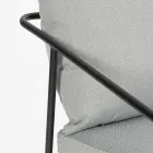 Outdoor Lounge with 1 Sofa, 2 Armchairs and 2 Steel Tables - Prefer Viadurini