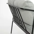 Outdoor Lounge with 1 Sofa, 2 Armchairs and 2 Steel Tables - Prefer Viadurini