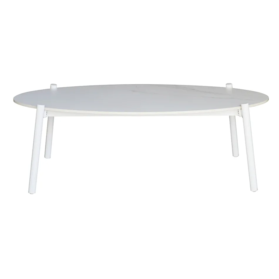 Outdoor Lounge with Cushions and Rounded Armrests - Zenith Viadurini