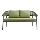 Outdoor Lounge with Cushions and Rounded Armrests - Zenith Viadurini
