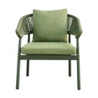 Outdoor Lounge with Cushions and Rounded Armrests - Zenith Viadurini