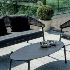 Outdoor Lounge with Cushions and Rounded Armrests - Zenith Viadurini