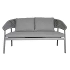 Outdoor Lounge with Rounded Cushions and Armrests - Zenith Viadurini