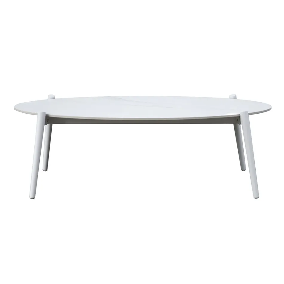 Outdoor Lounge with Aluminium Coffee Table in Different Colours - Harmony Viadurini