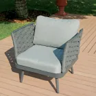 Outdoor Lounge with Aluminium Coffee Table in Different Colours - Harmony Viadurini