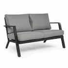 Outdoor Lounge in Aluminium with Cushions Covered in Fabric - Armonia Viadurini