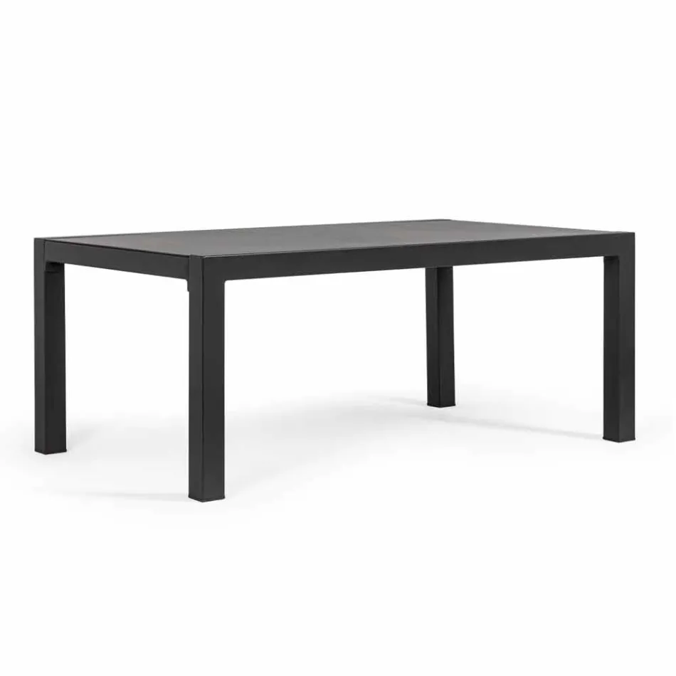 Outdoor Lounge in Aluminium with Cushions Covered in Fabric - Armonia Viadurini