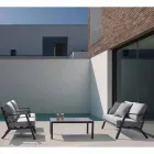 Outdoor Lounge in Aluminium with Cushions Covered in Fabric - Armonia Viadurini