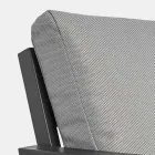 Outdoor Lounge in Aluminium with Cushions Covered in Fabric - Armonia Viadurini