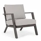Outdoor Lounge in Aluminium with Cushions Covered in Fabric - Armonia Viadurini