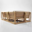 Natural Teak Outdoor Lounge Set and Cushions - Circe Viadurini
