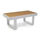 Outdoor Lounge Made of Aluminium and Polywood Armrests - City Viadurini