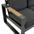 Outdoor Lounge Made of Aluminium and Polywood Armrests - City Viadurini