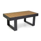 Outdoor Lounge Made of Aluminium and Polywood Armrests - City Viadurini