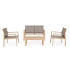 Garden lounge with 1 sofa, 2 armchairs and 1 coffee table - Plan Viadurini