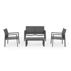 Garden lounge with 1 sofa, 2 armchairs and 1 coffee table - Plan Viadurini