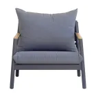 Garden Lounge with 2 Armchairs, 1 Sofa and 1 Aluminium Table - Minni Viadurini