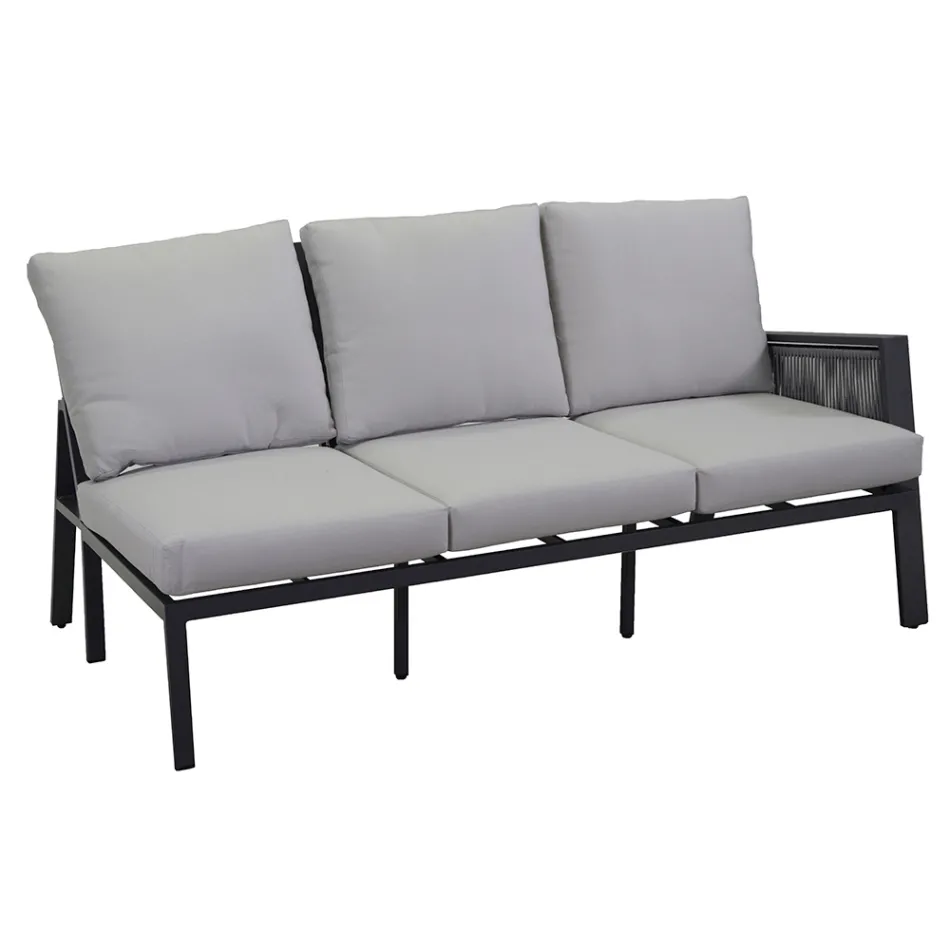 Garden Lounge with Sofa and Coffee Table Made of Aluminium - Label Viadurini