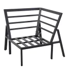 Garden Lounge with Sofa and Coffee Table Made of Aluminium - Label Viadurini