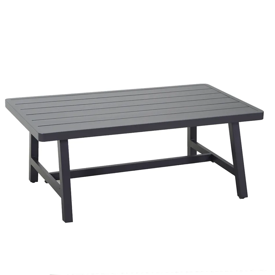 Garden Lounge with Sofa and Coffee Table Made of Aluminium - Label Viadurini