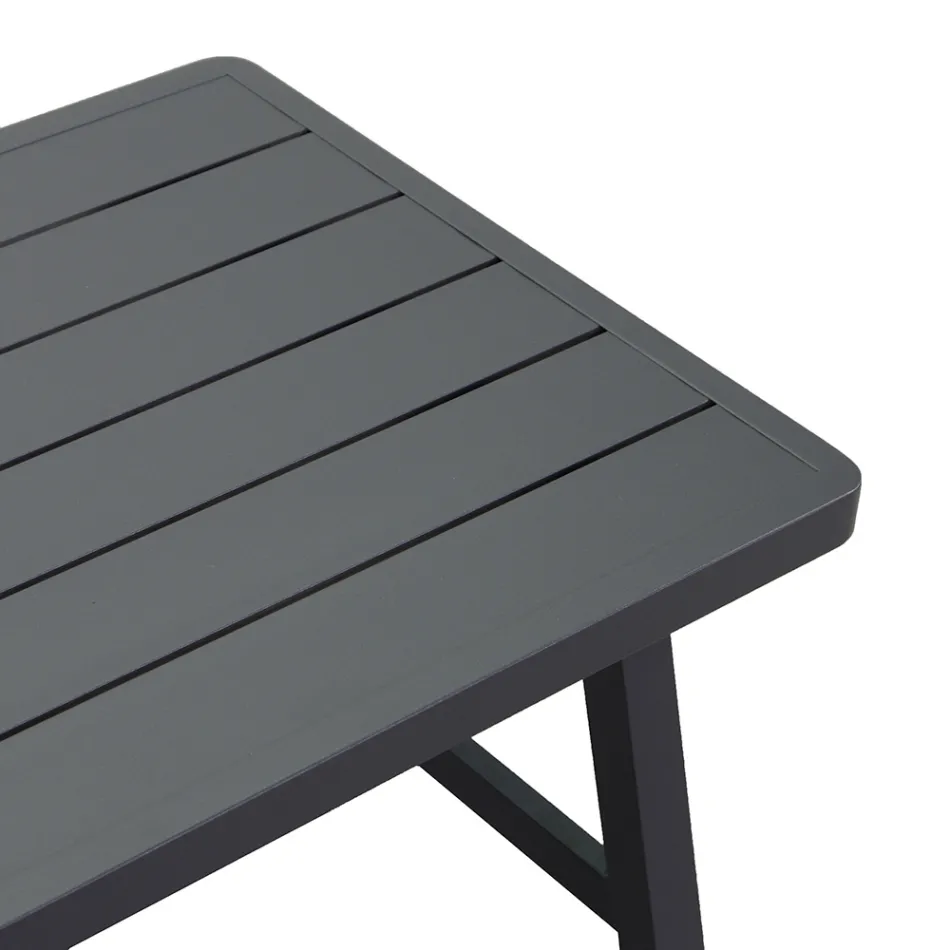 Garden Lounge with Sofa and Coffee Table Made of Aluminium - Label Viadurini