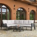 Garden Lounge with Sofa and Coffee Table Made of Aluminium - Label